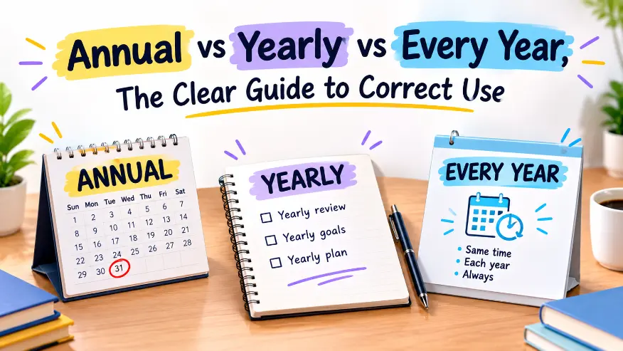 Annual vs Yearly vs Every Year, The Clear Guide to Correct Use