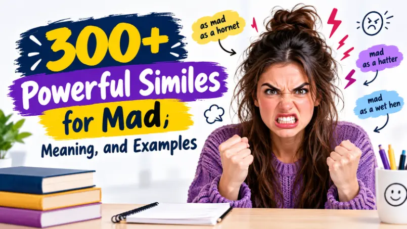 Powerful Similes For Mad