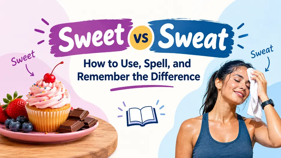 Sweet Vs Sweat Difference