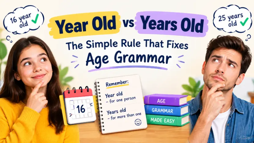 Year Old vs Years Old: The Simple Rule That Fixes Age Grammar
