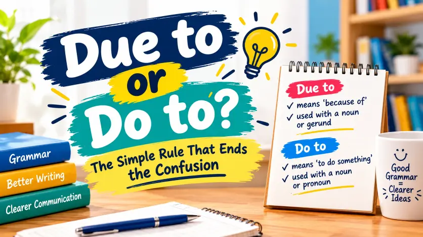 Due to or Do to? The Simple Rule That Ends the Confusion