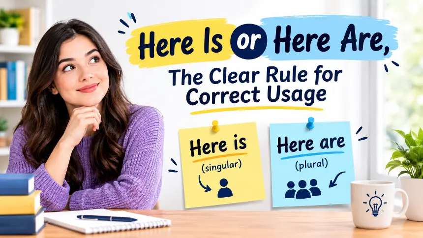 Here Is or Here Are, The Clear Rule for Correct Usage