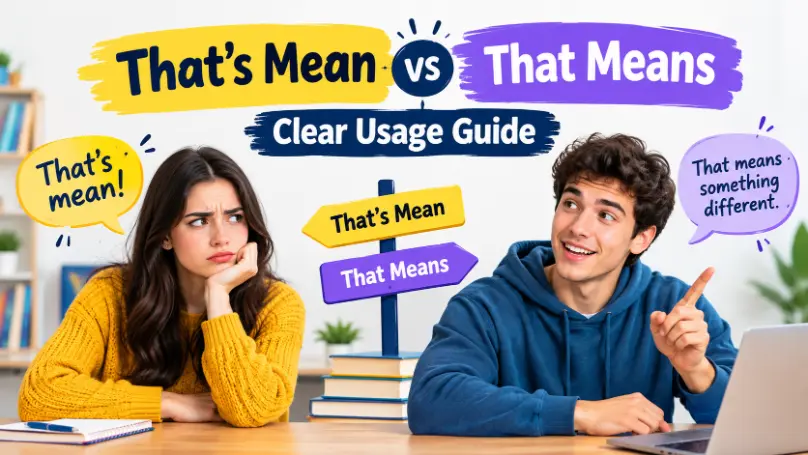 That's Mean vs That Means, Clear Usage Guide